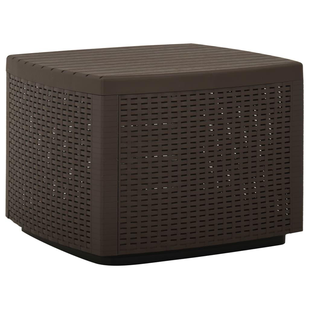 Havebord 53x53x40 cm plastik mokkafarvet