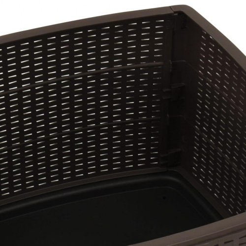 Havebord 53x53x40 cm plastik mokkafarvet