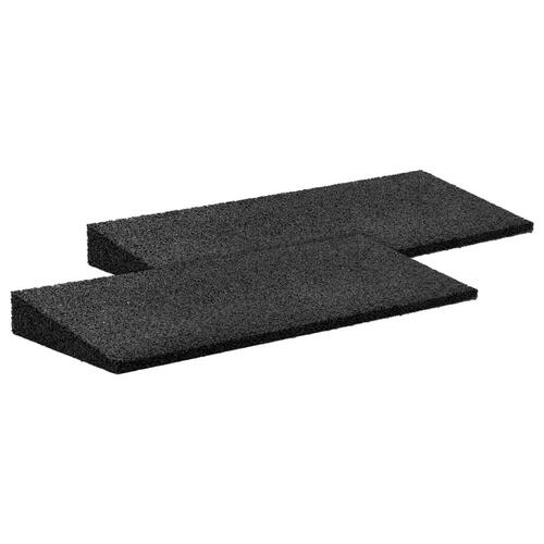 Gummirampe 2 stk. 50x20x1-4,3 cm sort