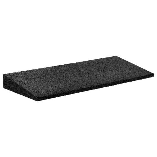 Gummirampe 2 stk. 50x20x1-4,3 cm sort