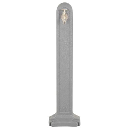 Havevandpost med hane stenlook lysegrå
