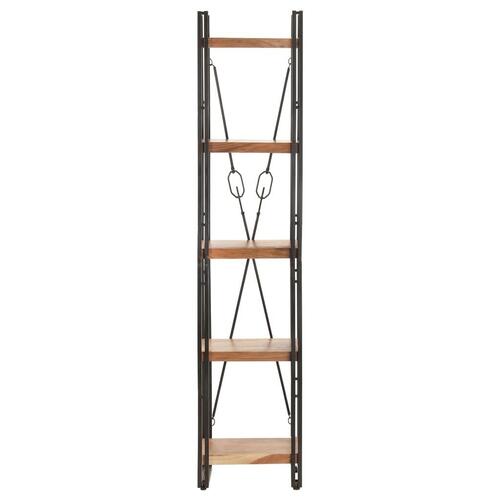 Bogreol med 5 hylder 40x30x180 cm massivt akacietræ