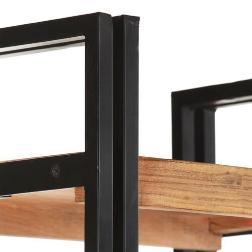 Bogreol med 5 hylder 40x30x180 cm massivt akacietræ