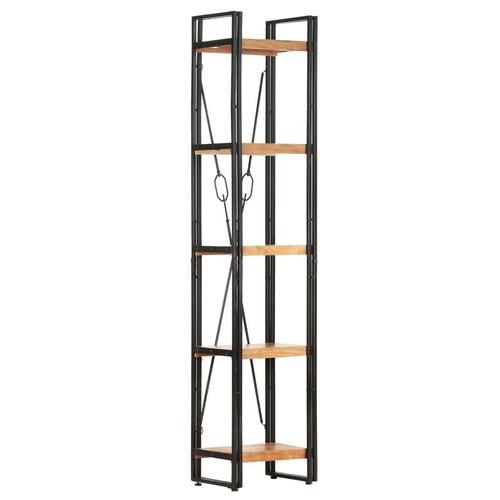 Bogreol med 5 hylder 40x30x180 cm massivt akacietræ