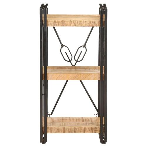 Bogreol m. 3 hylder 40x30x80 cm massivt mangotræ