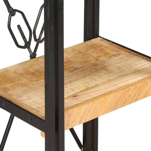 Bogreol m. 3 hylder 40x30x80 cm massivt mangotræ