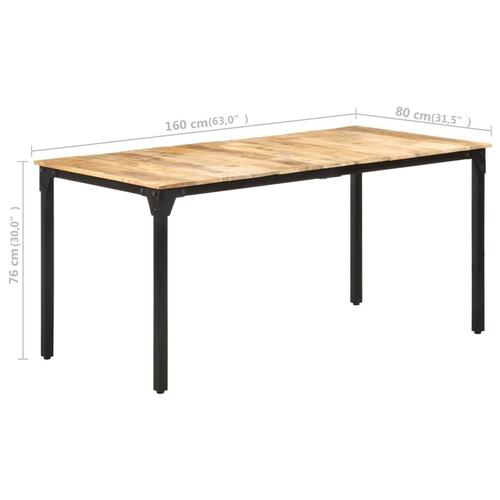 Spisebord 160x80x76 cm ru mangotræ