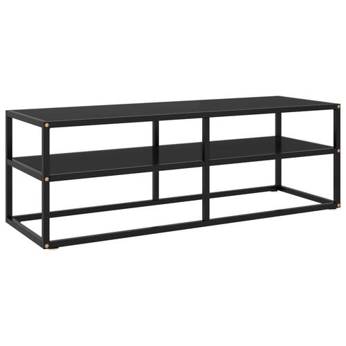 Tv-bord 120x40x40 cm glas sort