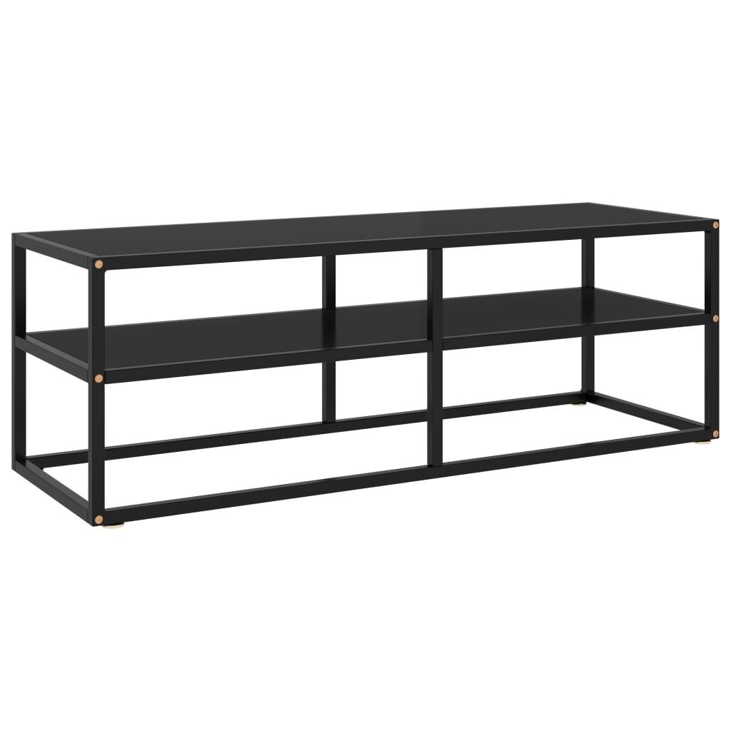 Tv-bord 120x40x40 cm glas sort