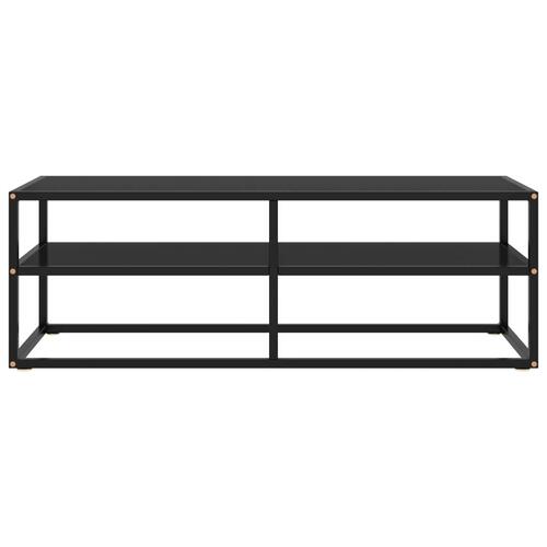 Tv-bord 120x40x40 cm glas sort