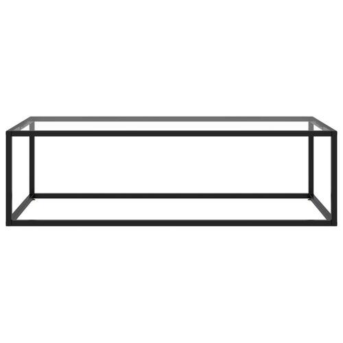 Sofabord 120x50x35 cm hærdet glas sort