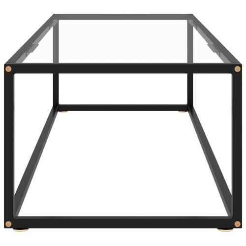 Sofabord 120x50x35 cm hærdet glas sort