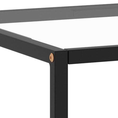 Sofabord 120x50x35 cm hærdet glas sort