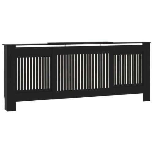Radiatorskjuler 205 cm MDF sort