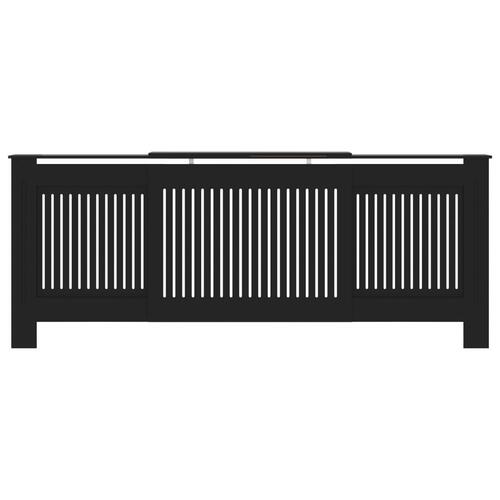 Radiatorskjuler 205 cm MDF sort