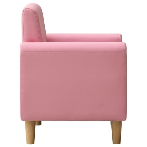 Lænestol til børn kunstlæder pink