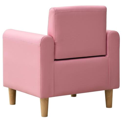 Lænestol til børn kunstlæder pink