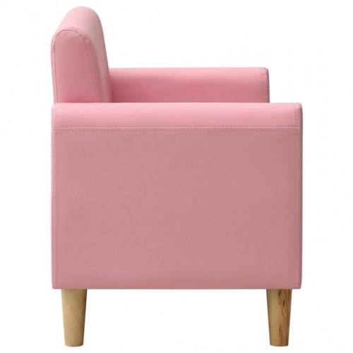2-personers sofa til børn kunstlæder pink