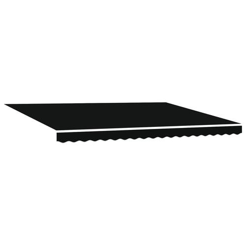 Automatisk Udtækkelig Markise med LED Sort 450x300 cm, Markise Afløsningsstof til 4.5x3 m Ramme Sort
