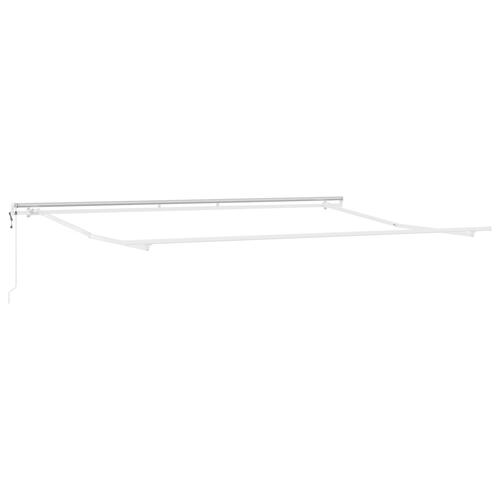 Automatisk Udtækkelig Markise Hvid 450x350 cm, Markise Udskiftningsstof til 4,5x3,5 m Ramme Hvid