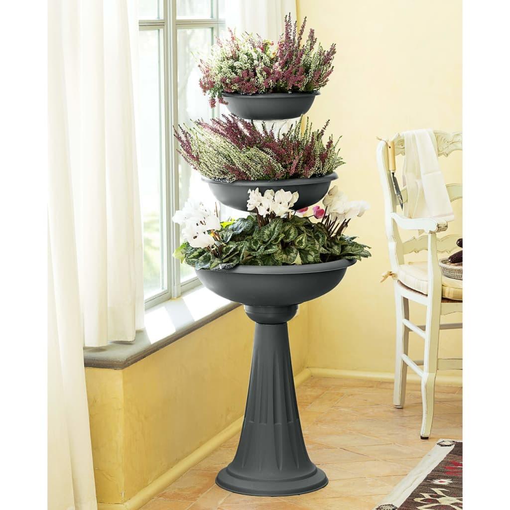 Blomsterskål Ø50x114 cm grå