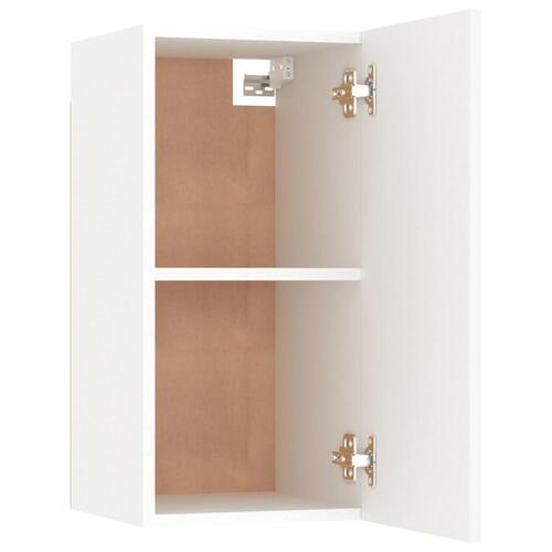 Tv-bord 30,5x30x60 cm konstrueret træ hvid