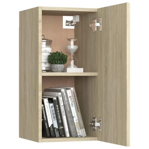 Tv-borde 2 stk. 30,5x30x60 cm konstrueret træ sonoma-eg