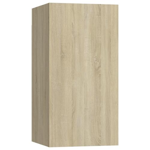 Tv-borde 2 stk. 30,5x30x60 cm konstrueret træ sonoma-eg