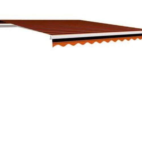 Foldemarkise manuel betjening 300 x 250 cm orange og brun