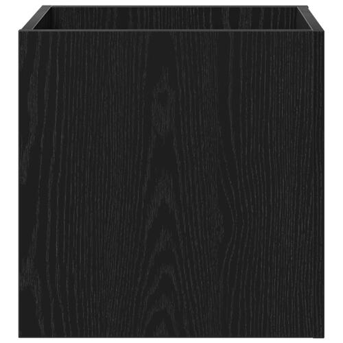 Entrémøbel Sæt Sort Eg Samlet Træ, Entrémøbel Sæt i Sort Eg Samlet Træ, Planterboks Sort Eg 40x40x40 cm Samlet Træ