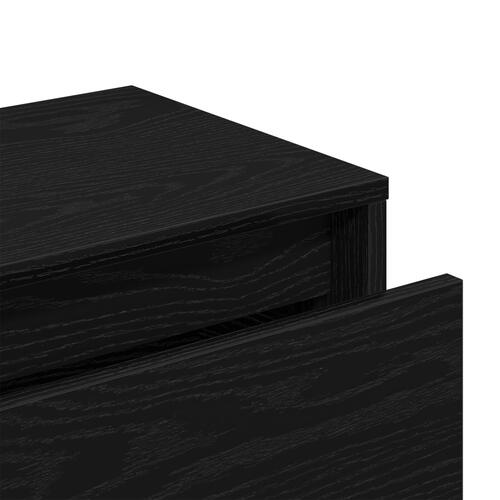 Entrémøbel Sæt Sort Eg Samlet Træ, Entrémøbel Sæt i Sort Eg Samlet Træ, Planterboks Sort Eg 40x40x40 cm Samlet Træ