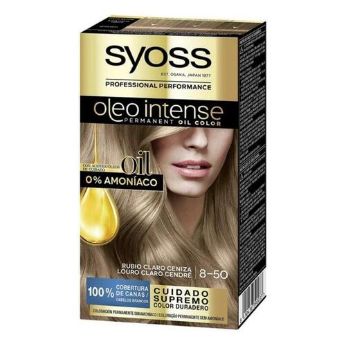 Permanent Farve Syoss Olio Intense Uden ammoniak Nº 8,50 Lys Askeblond