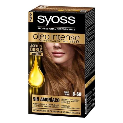Permanent Farve Syoss Olio Intense Uden ammoniak Nº 8,60 Honning blond