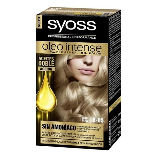 Permanent Farve Syoss Olio Intense Uden ammoniak Nº 8,05 Blond Beige