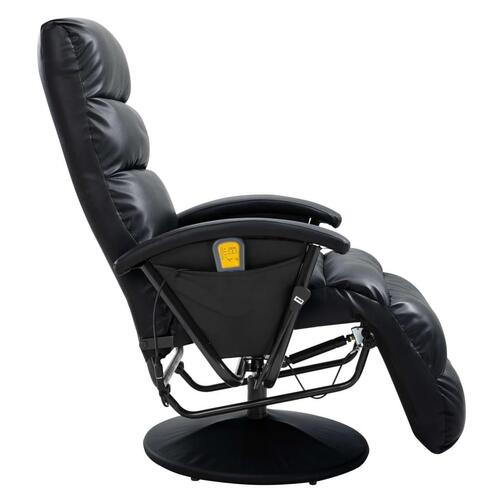 Massagestol kunstlæder sort