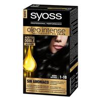Permanent Farve Syoss Olio Intense Uden ammoniak Nº 1,10 Sort Intens