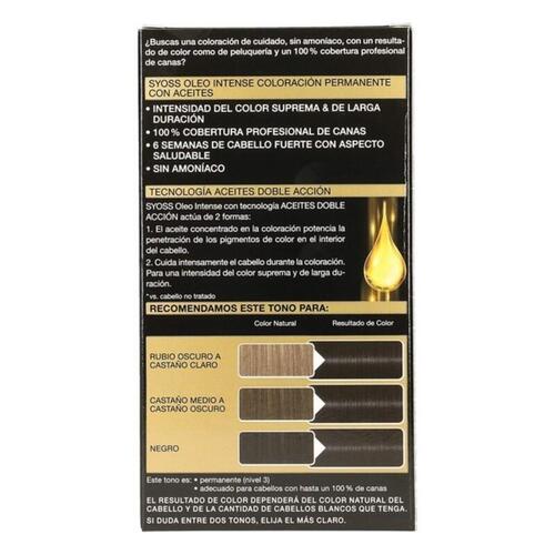Permanent Farve Syoss Olio Intense Uden ammoniak Nº 1,10 Sort Intens