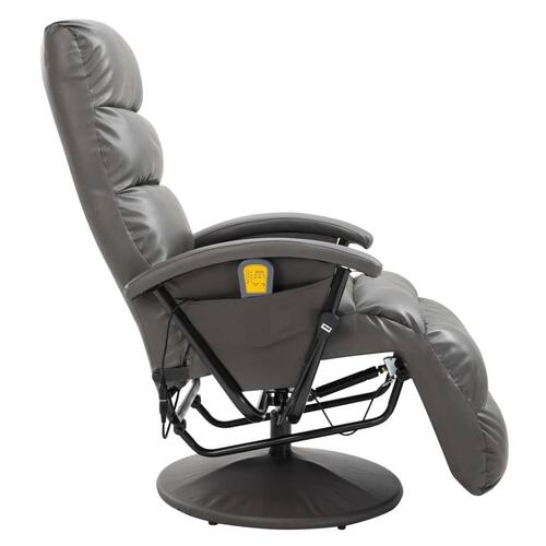 Massagestol kunstlæder grå