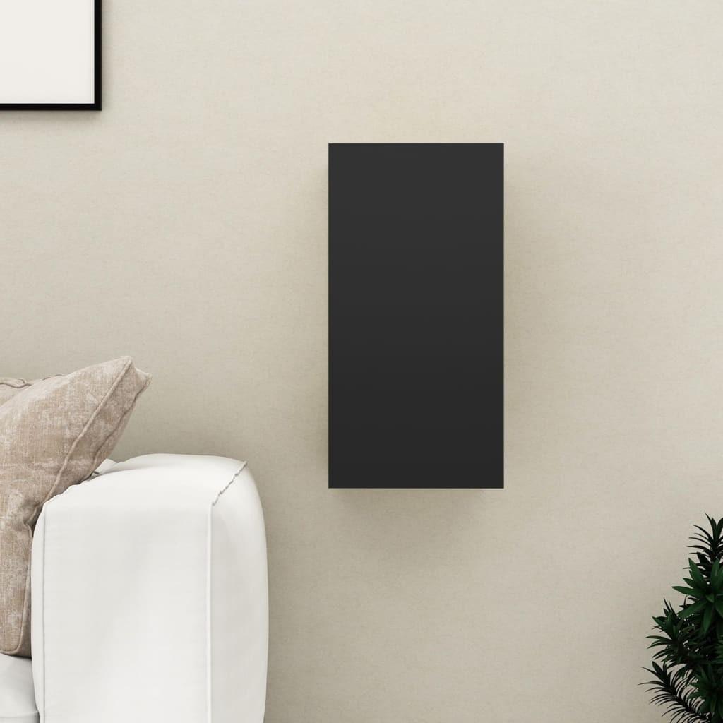 Tv-bord 30,5x30x60 cm konstrueret træ sort