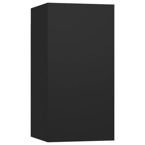 Tv-bord 30,5x30x60 cm konstrueret træ sort