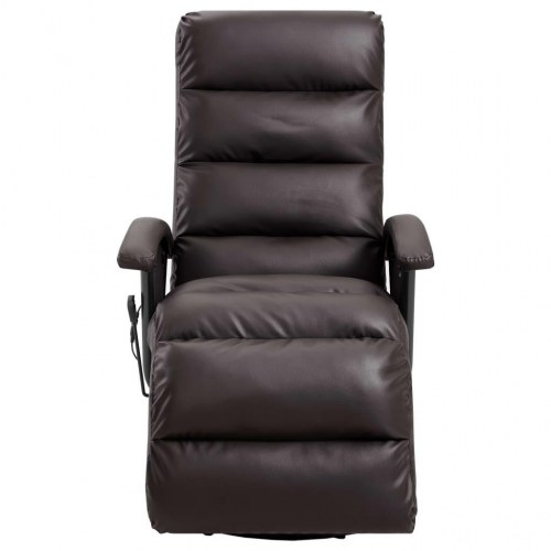 Massagestol kunstlæder brun