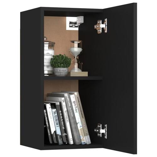 Tv-bord 30,5x30x60 cm konstrueret træ sort