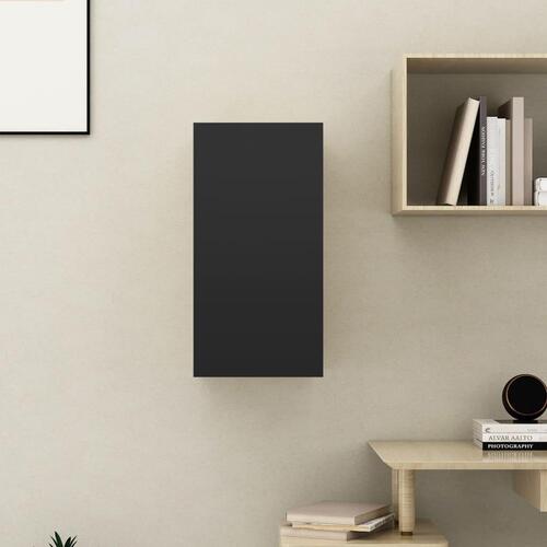 Tv-bord 30,5x30x60 cm konstrueret træ sort