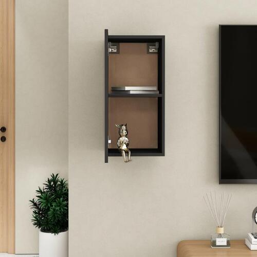 Tv-bord 30,5x30x60 cm konstrueret træ sort