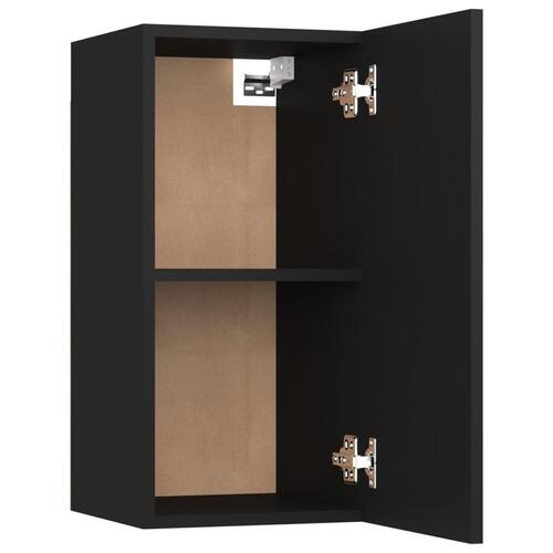 Tv-bord 30,5x30x60 cm konstrueret træ sort