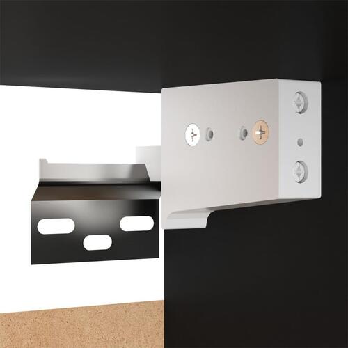 Tv-bord 30,5x30x60 cm konstrueret træ sort