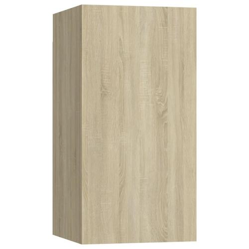 Tv-bord 30,5x30x60 cm konstrueret træ sonoma-eg