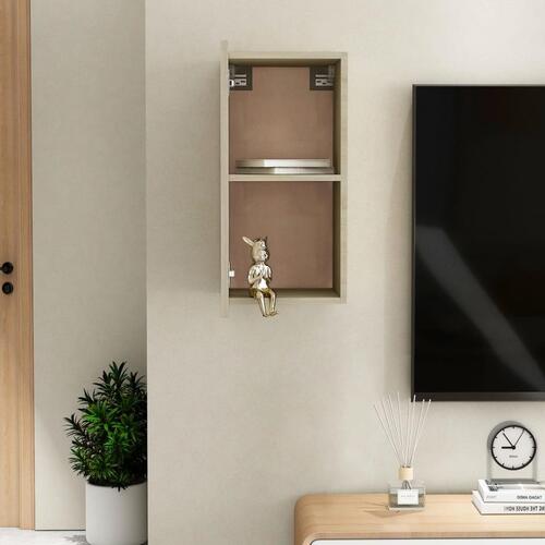 Tv-bord 30,5x30x60 cm konstrueret træ sonoma-eg