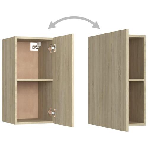 Tv-bord 30,5x30x60 cm konstrueret træ sonoma-eg