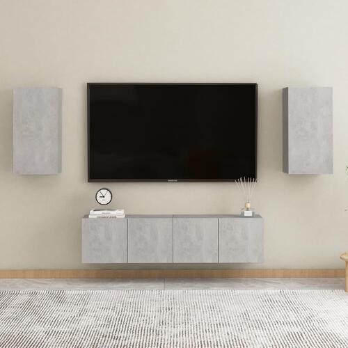 Tv-borde 2 stk. 30,5x30x60 cm konstrueret træ betongrå